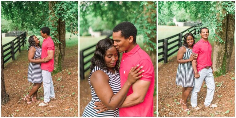 Beautiful Couple takes engagement photos in Augusta Georgia