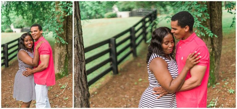 Beautiful Couple takes engagement photos in Augusta Georgia